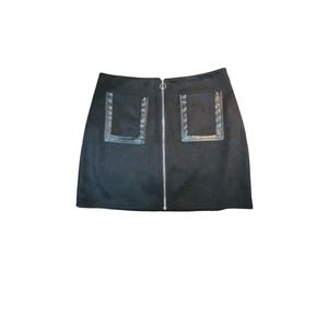 Kancy‎ Kole Black Mini Skirt with Pockets and Zip Detail XL
